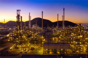Oil Refinery in Twilight